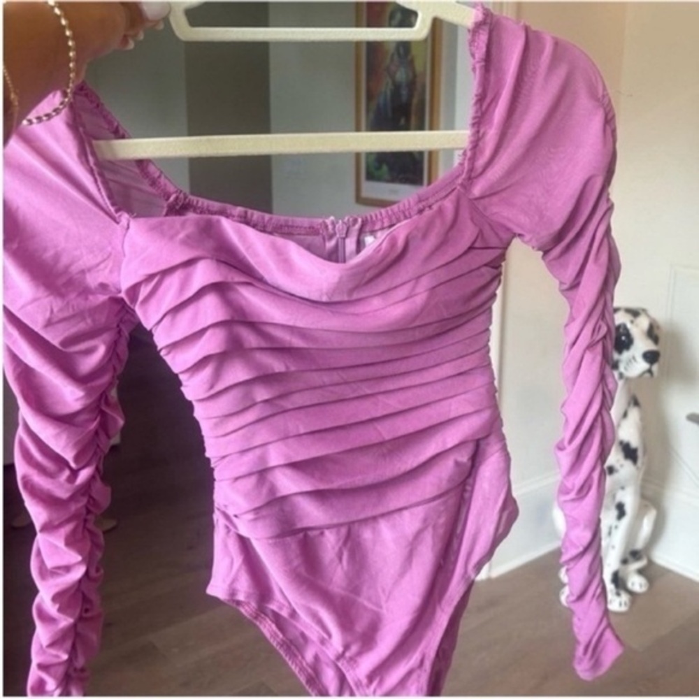 Princess Polly Pink Ruched Bodysuit